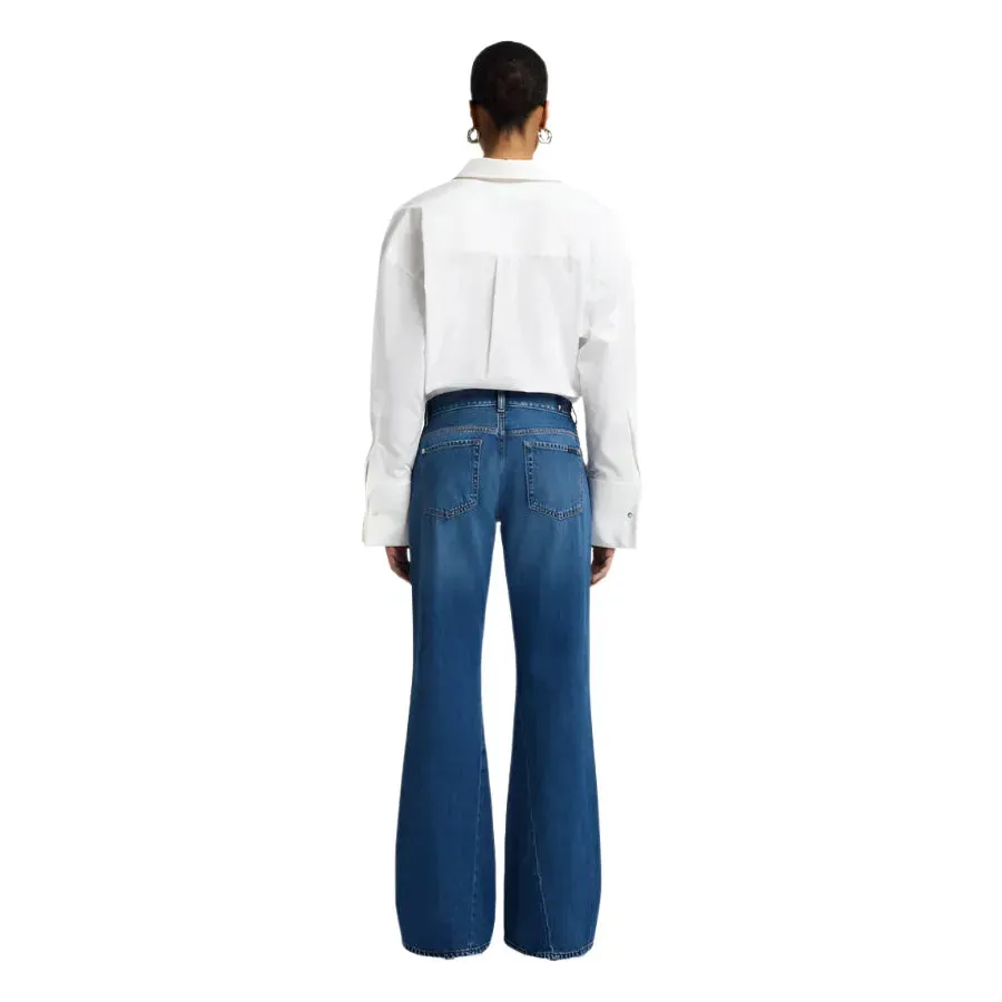 Women's Seven for All Mankind Slim Illusion Twisted Seam Flare Jeans 7U350555